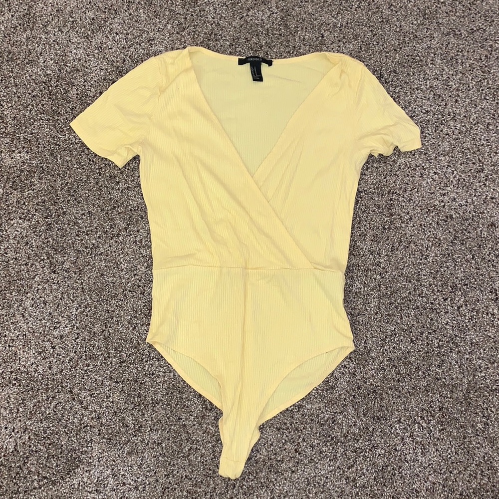 Yellow high waisted body suit